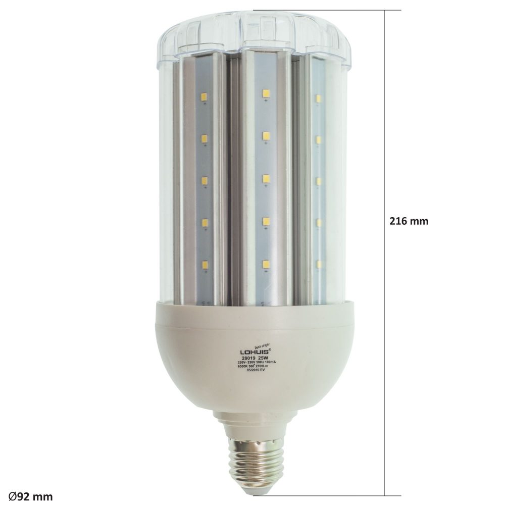 Bec LED LOHUIS POWER-LED, E27, 25W, 20000 ore, lumina rece