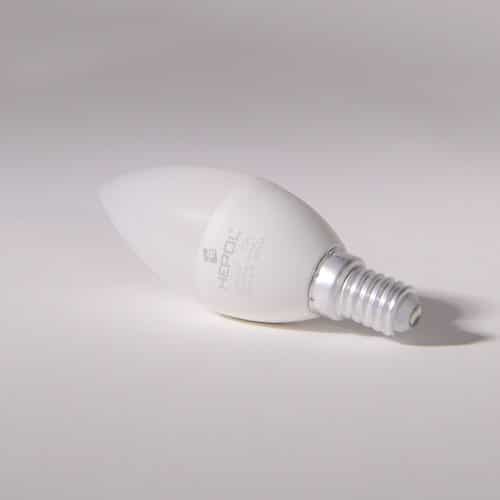 Bec LED HEPOL, forma lumanare, E14, 7W, 560lm, lumina calda