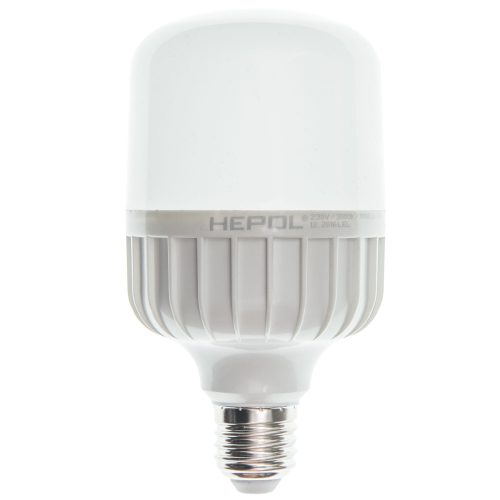 Bec LED T80 HEPOL, forma tubulara, E27, 20W, 25000 ore, lumina calda