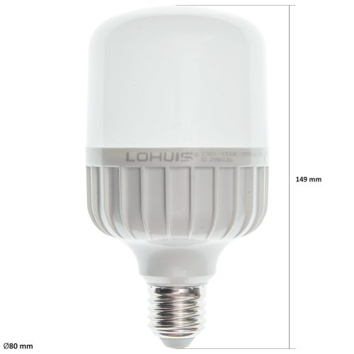 Bec LED T80 LOHUIS, forma tubulara, E27, 20W, 25000 ore, lumina rece