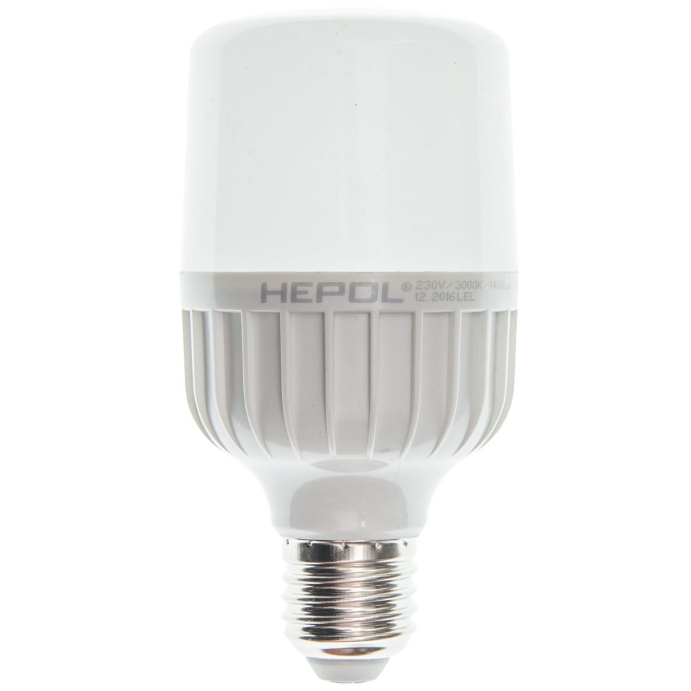 Bec LED T65 HEPOL, forma tubulara, E27, 15W, 25000 ore, lumina calda