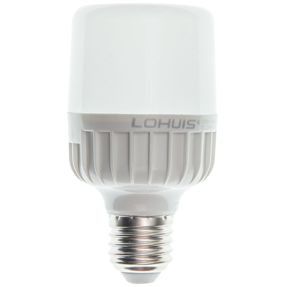 Bec LED T60 LOHUIS, forma tubulara, E27, 12W, 25000 ore, lumina rece
