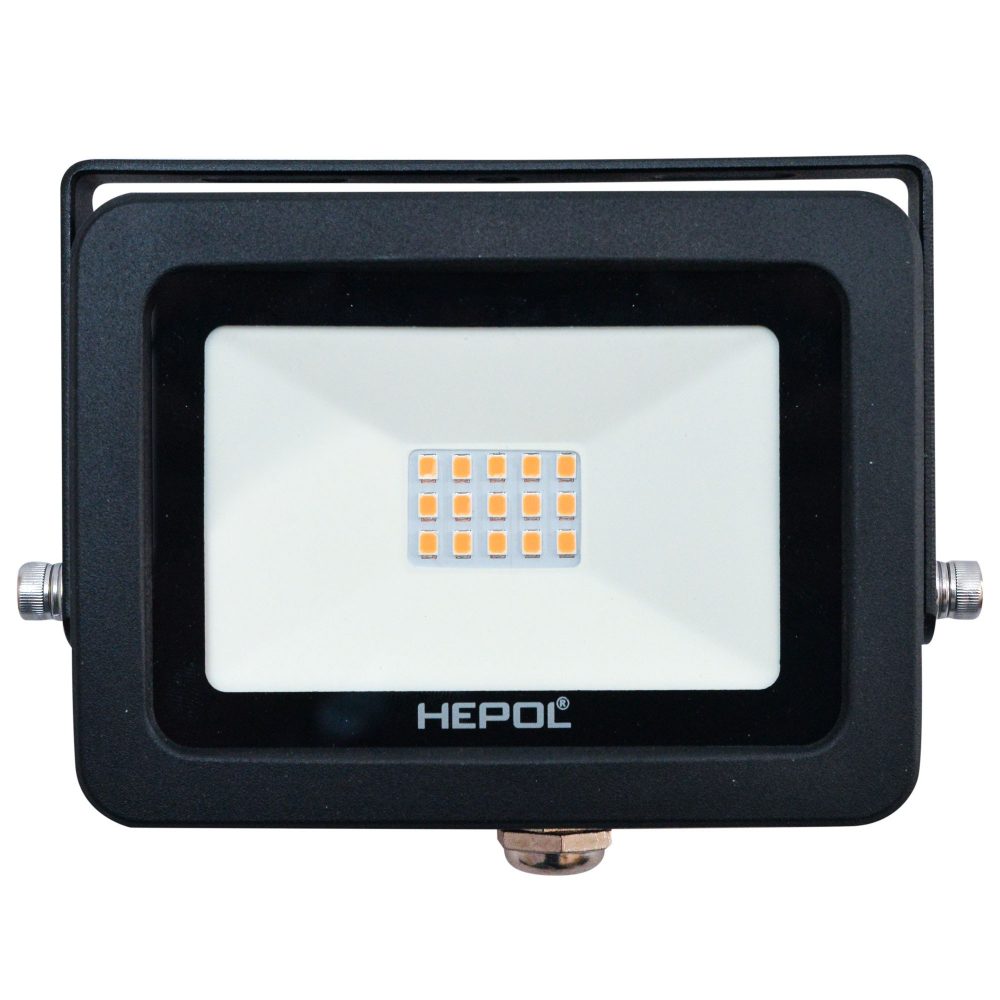 Proiector LED HEPOL, APOLLO, IP65, 10W, negru, lumina calda