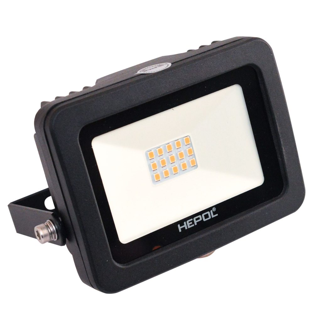 Proiector LED HEPOL, APOLLO, IP65, 10W, negru, lumina calda