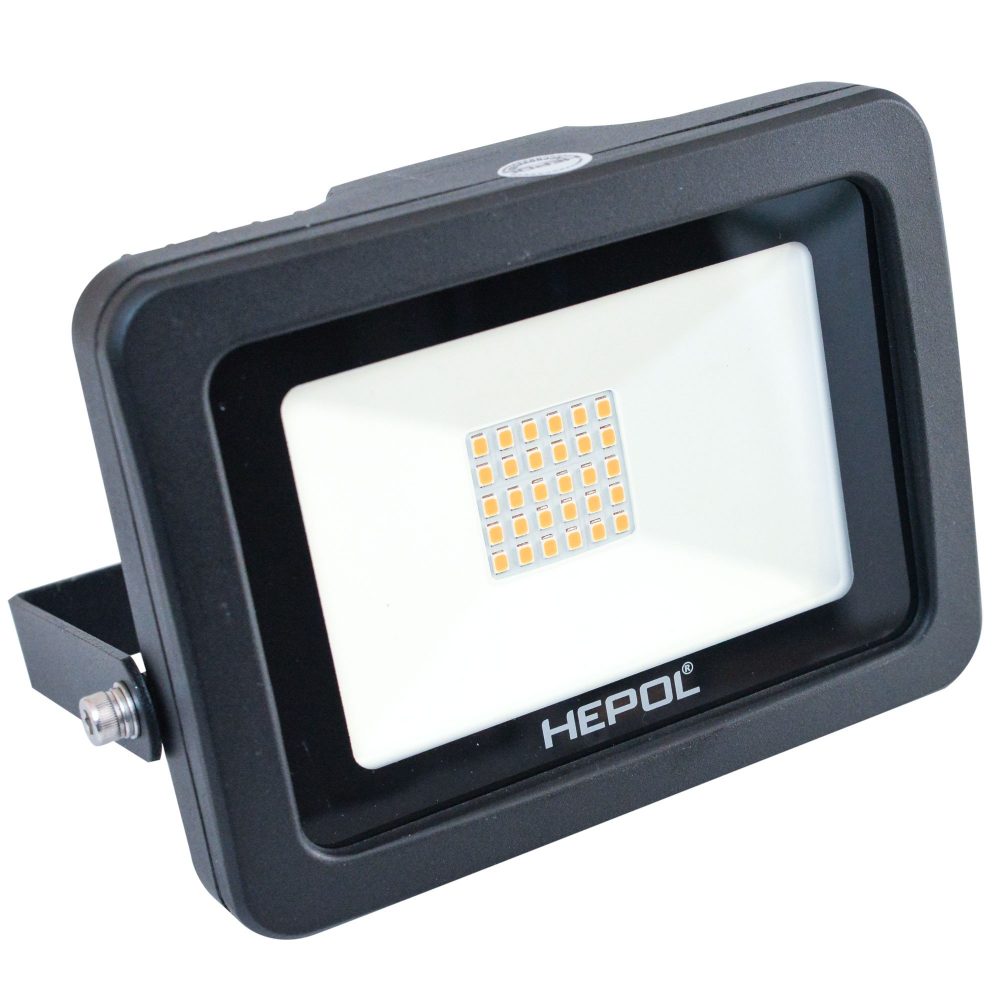 Proiector LED HEPOL, APOLLO, IP65, 20W, negru, lumina calda