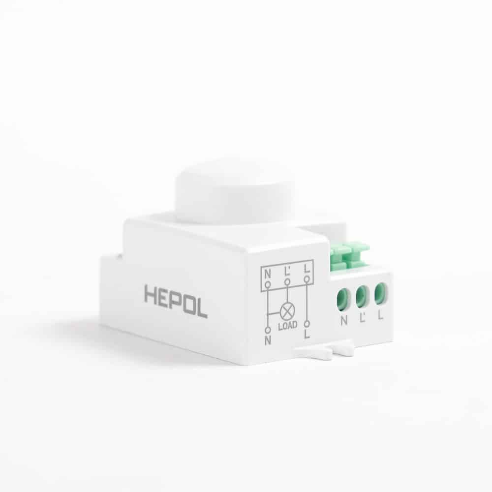 Senzor de miscare HEPOL,8m, 360 grade, IP20, alb