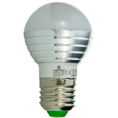 Bec LED HEPOL RGB&More, forma sferic, E27, 3W, 20000 ore, telecomanda