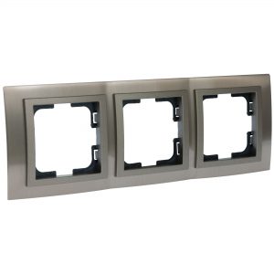 Rama Mono Electric, 3 module, CHROME, BRONZ