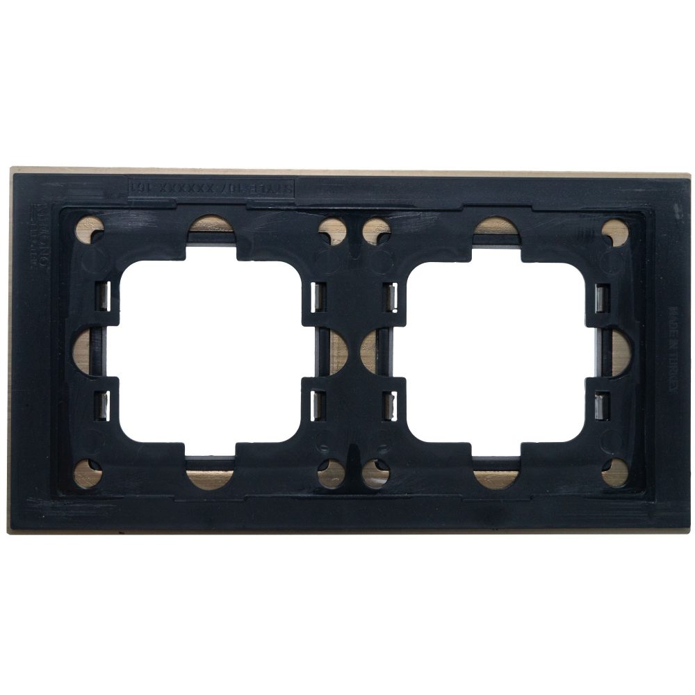 Rama Mono Electric, 2 module, STYLE ALUMINIU, BRONZ