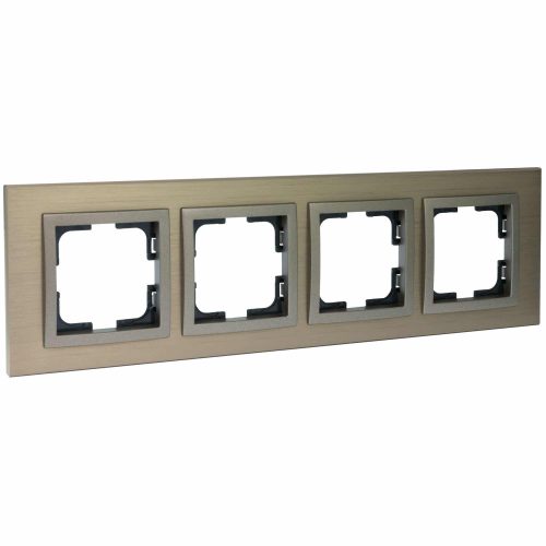 Rama Mono Electric, 4 module, STYLE ALUMINIU, BRONZ