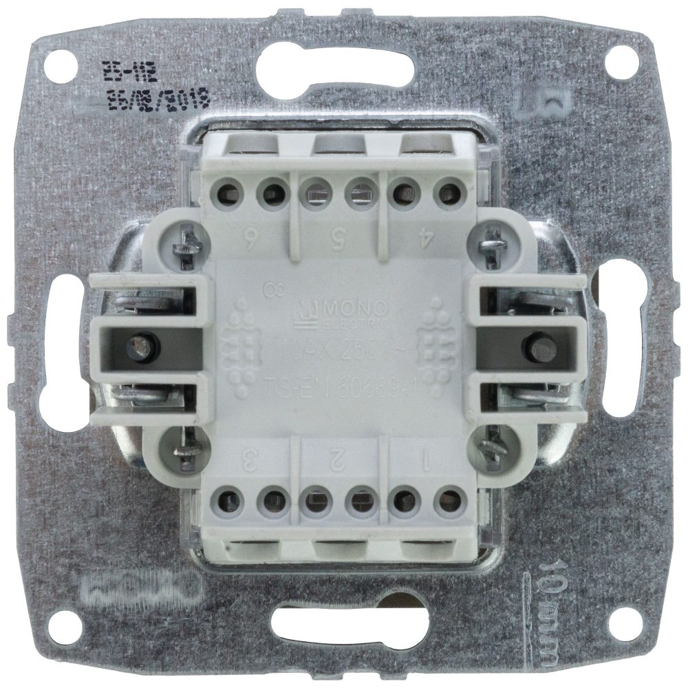 Mecanism Intrerupator cap cruce Mono Electric, ingropat/ST, LIGHT FUME