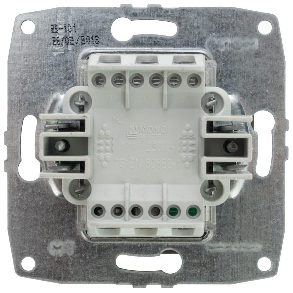 Mecanism Intrerupator simplu cu LED Mono Electric, ingropat/ST, LIGHT FUME