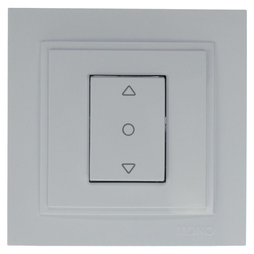 Intrerupator de control jaluzele Mono Electric, DESPINA, 230V, ingropat/ST, alb