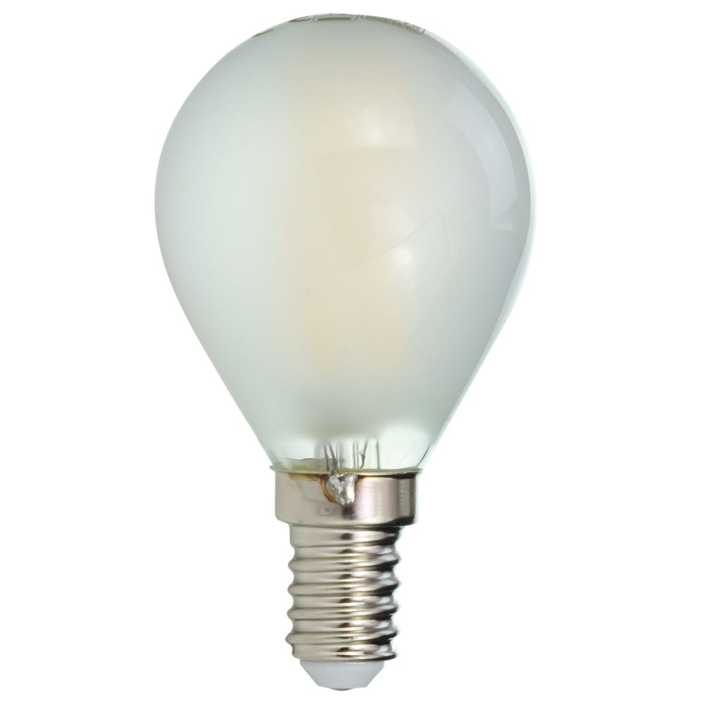 Bec LED filament LOHUIS, forma sferica, MAT, E14, 4W, 25000 ore, lumina neutrala