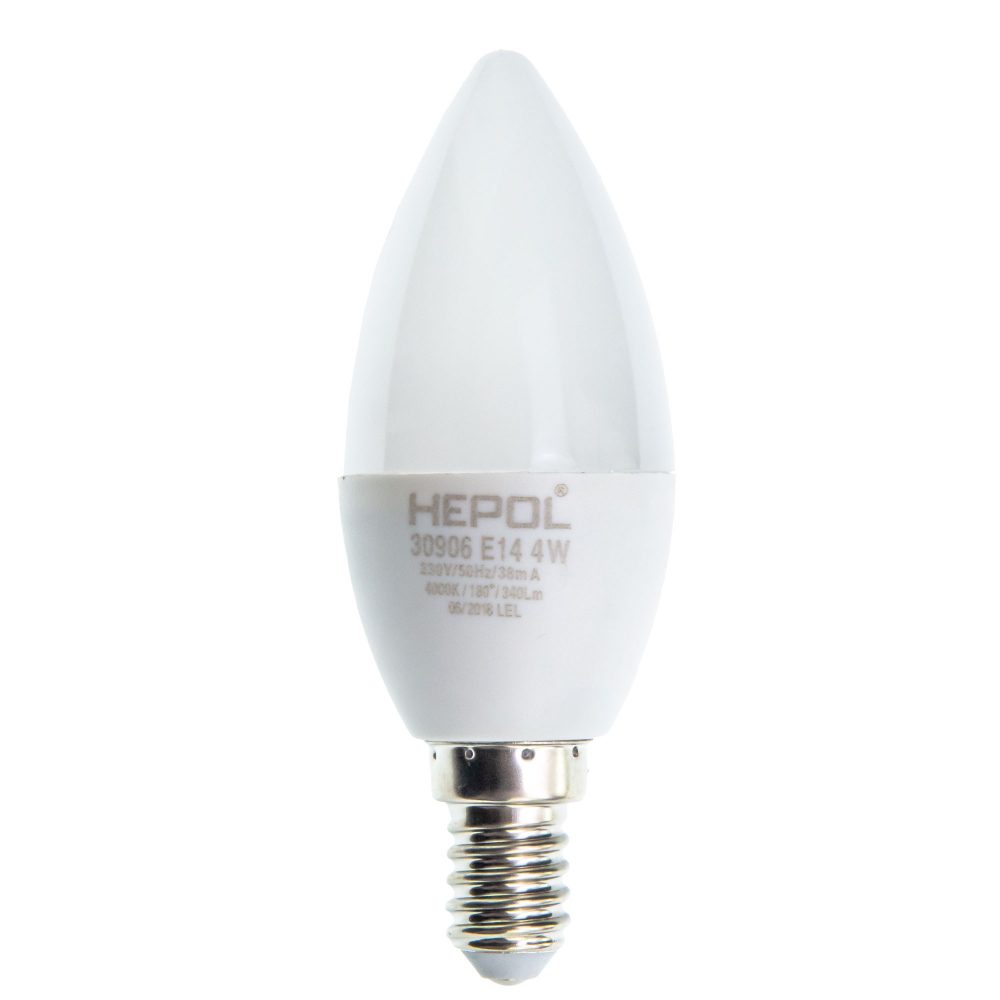 Bec LED LOHUIS, forma lumanare, E14, 4W, 25000 ore, 4000K