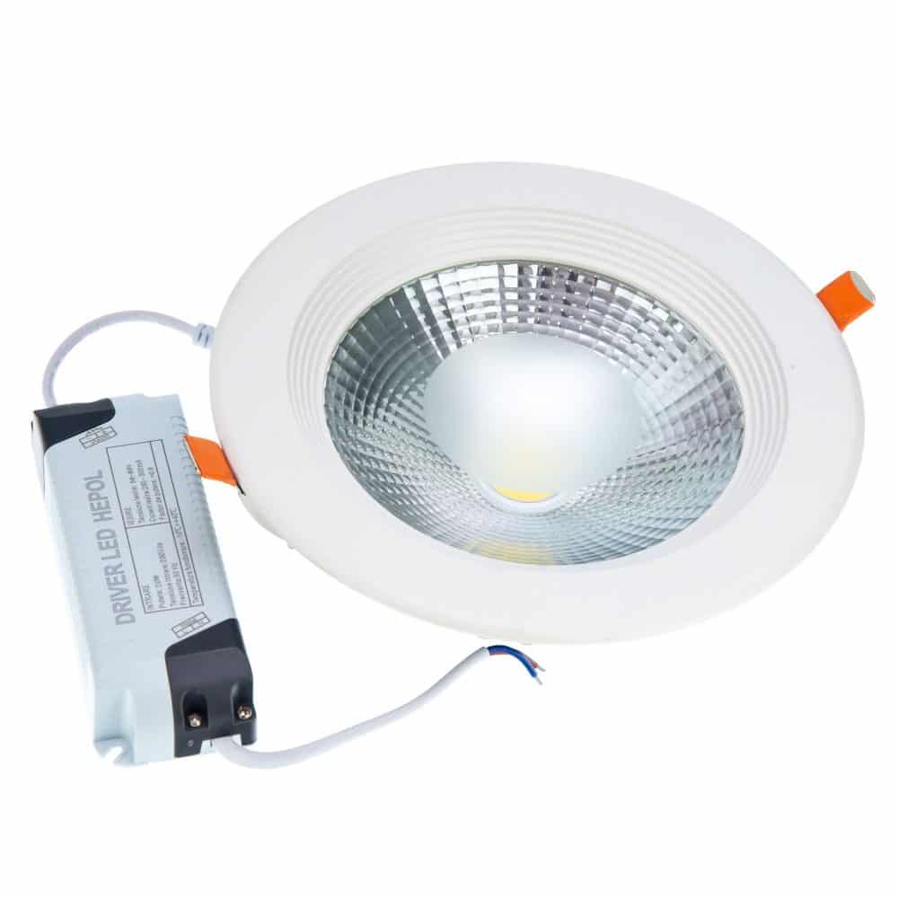 Spot LED rotund HEPOL, BETA, incastrat/ST, 20W, lumina rece