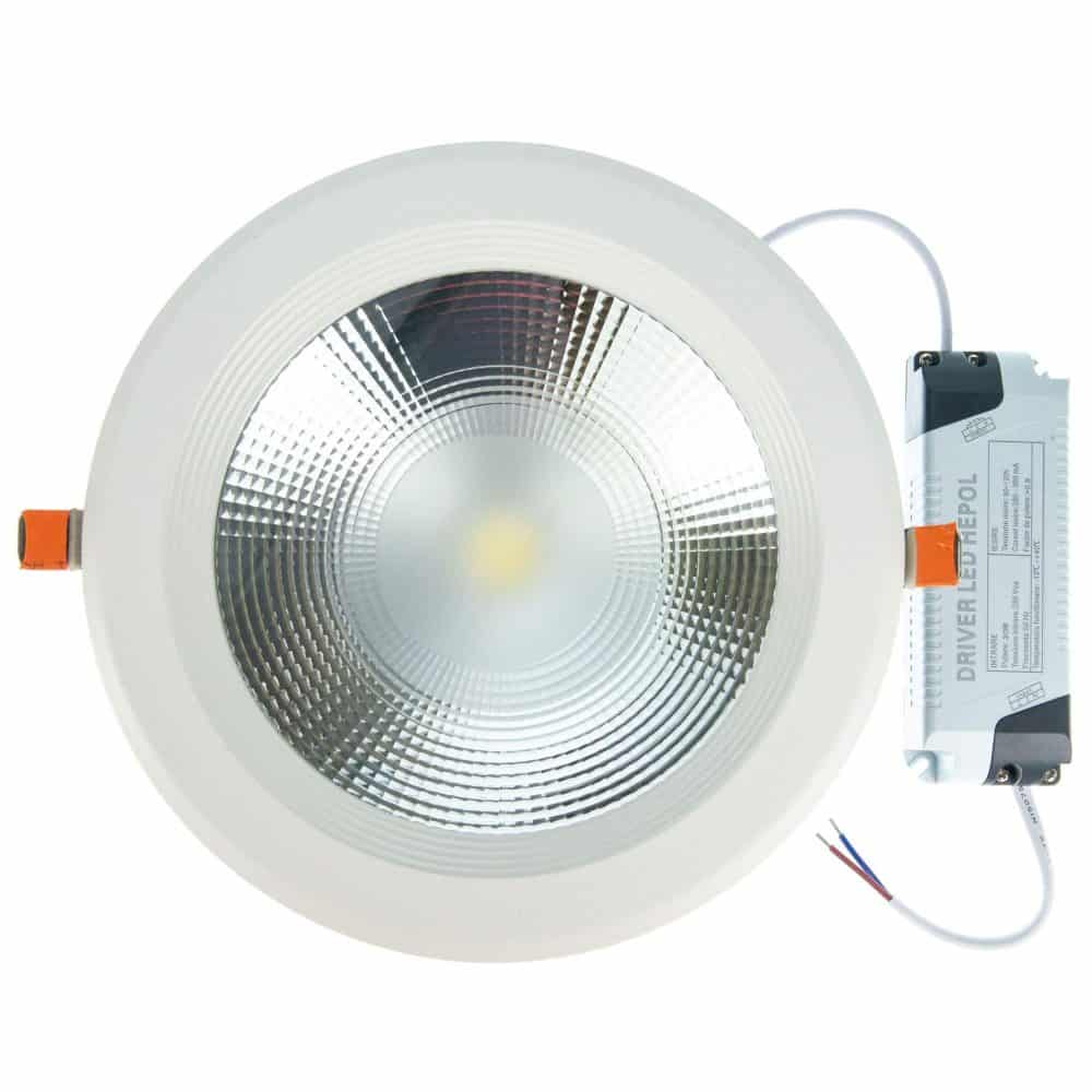 Spot LED rotund HEPOL, BETA, incastrat/ST, 30W, lumina rece