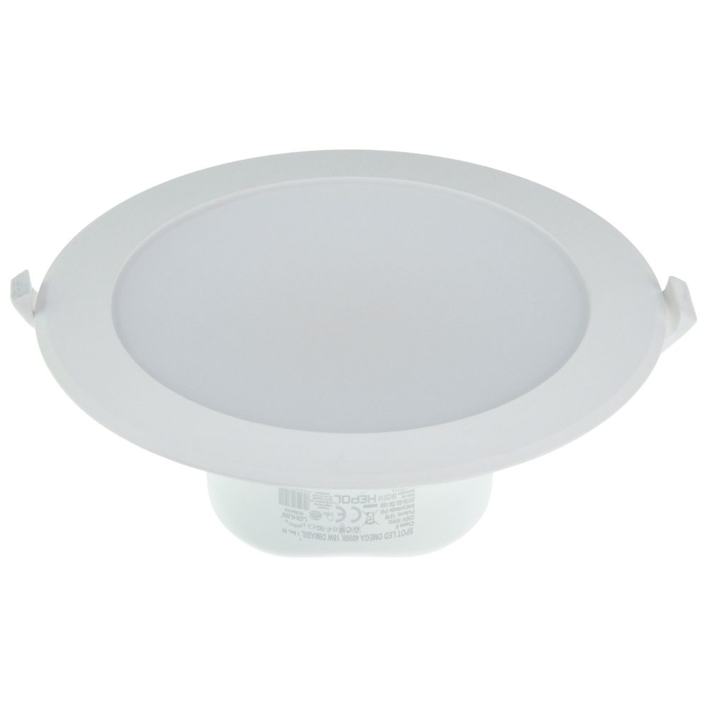 Spot LED rotund HEPOL, OMEGA, incastrat/ST, 18W, dimabil, temperatura de culoare ajustabila