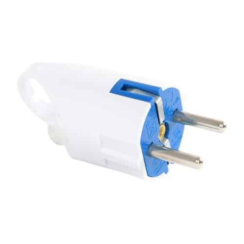 Stecher cu inel HEPOL, 10A, shucko, alb