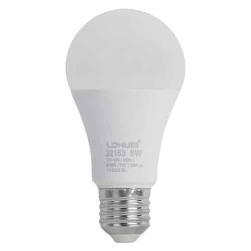 Bec LED LOHUIS, forma A60, AC/DC 12V-42V, E27, 8W, 25000 ore, 6500K