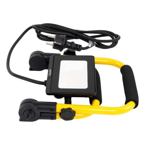 Proiector LED HEPOL, cu stativ pliabil, IP65, 20W, galben/negru, lumina rece