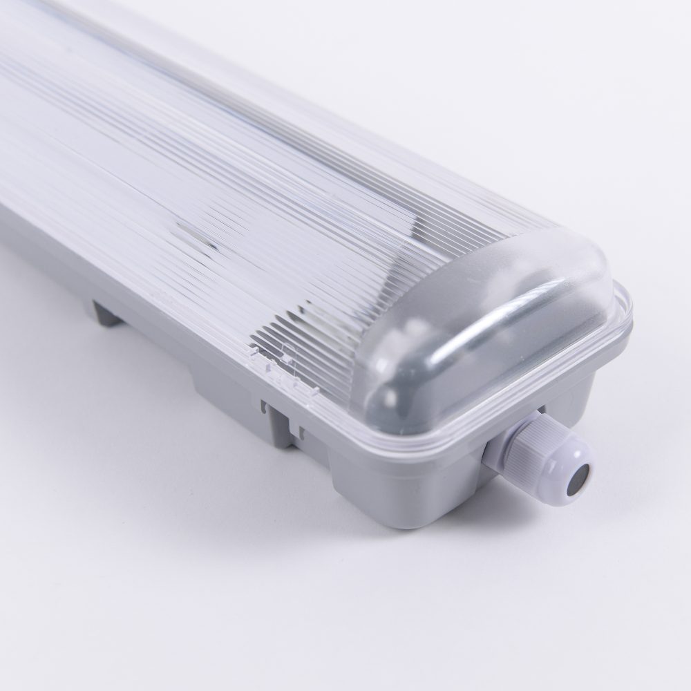 Corp iluminat HEPOL, pentru tub LED, IP65, G13, 2xT8, 1200mm, gri