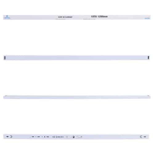 Corp iluminat HEPOL FLY, pentru tub LED, IP20, G13, 1x1200mm, alb