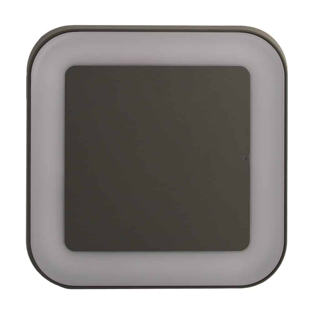 Aplica LED antracit patrata IP54, 16W, 280x280mm, 4000K, HEPOL