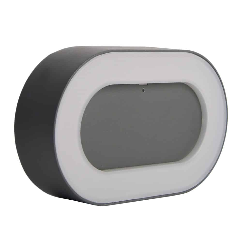 Aplica LED antracit ovala IP54, 8W, 202x123mm, 4000K, HEPOL