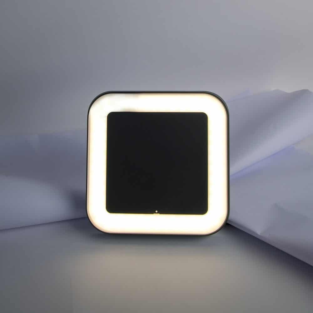 Aplica LED antracit patrata IP54, 10W, 202x202mm, 4000K, HEPOL