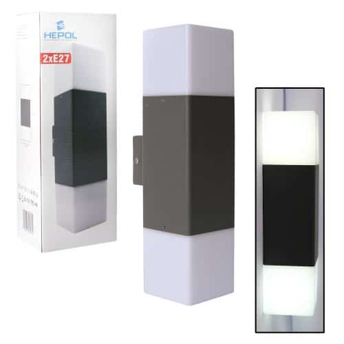 Aplica perete exterior IP54, 2XE27, max. 15W, 111x82x290mm