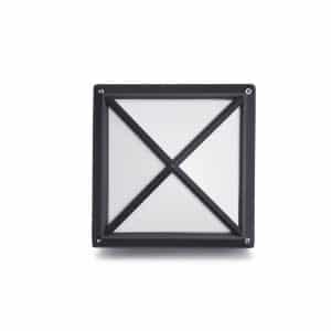 Aplică antracit perete pătrată IP54, 1xE27, 215x215mm, HEPOL