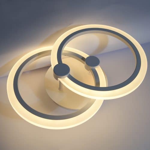 Aplica LED perete 2x16W, rotunda, dimabilă, temperatura culoare ajustabila 3000K-6000K
