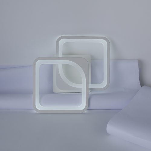 Aplică LED perete 2x16W, pătrată, dimabil, temperatură culoare ajustabilă 3000K-6000K