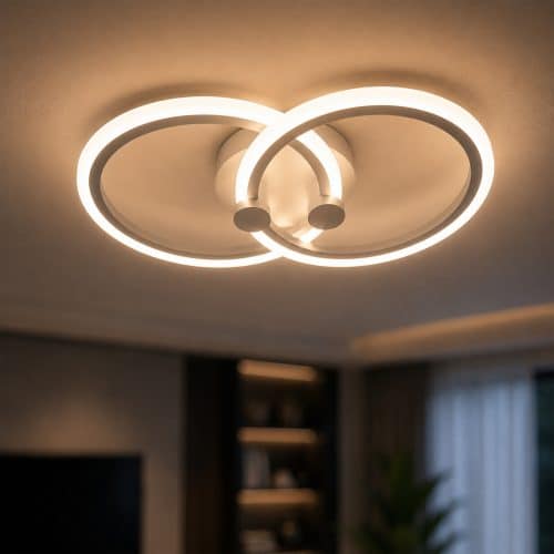 Aplica LED perete 2x16W, rotunda, dimabila, temperatura culoare ajustabila 3000K-6000K