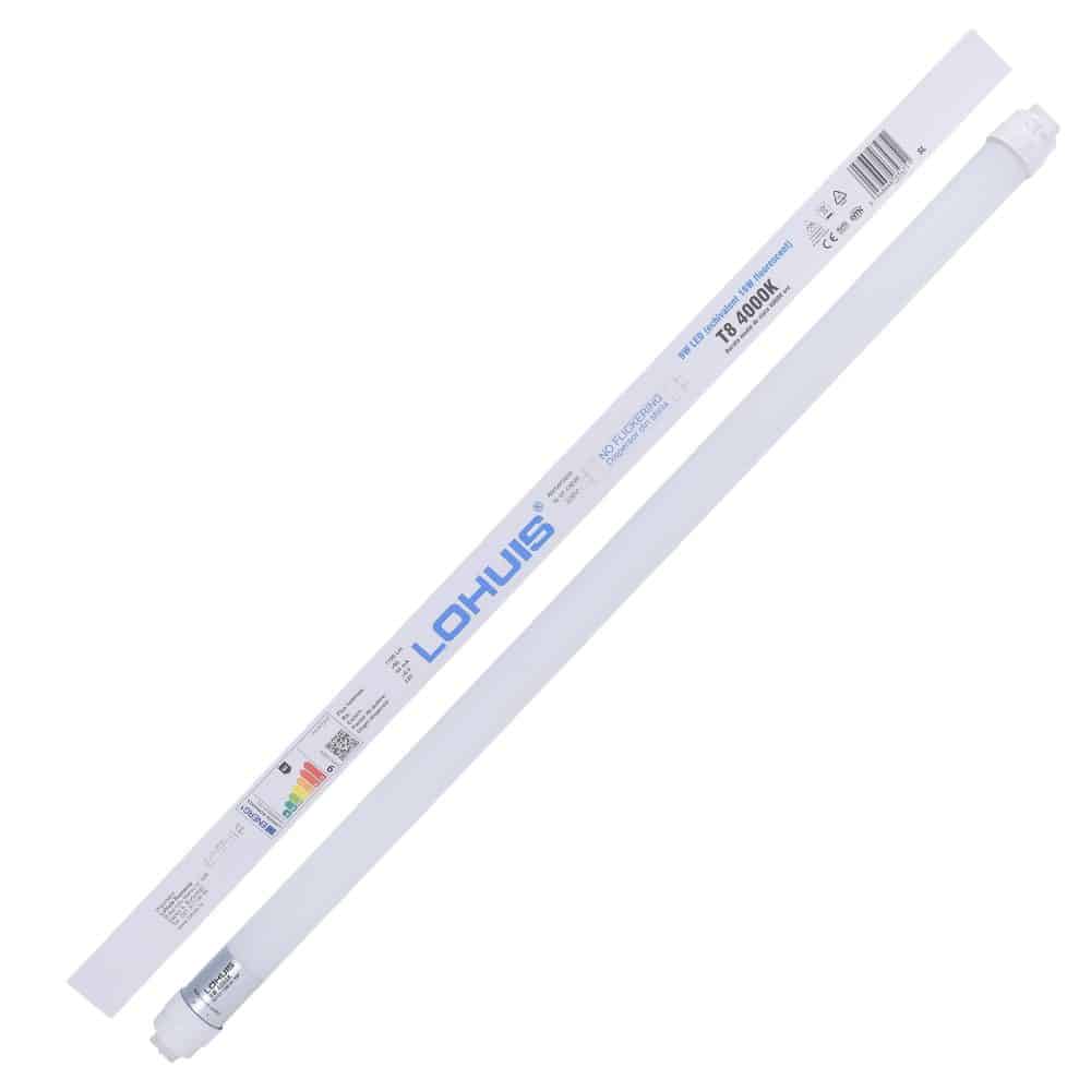 Tub LED LOHUIS T8 9W, dispersor sticlă, 1100lm, 4000K