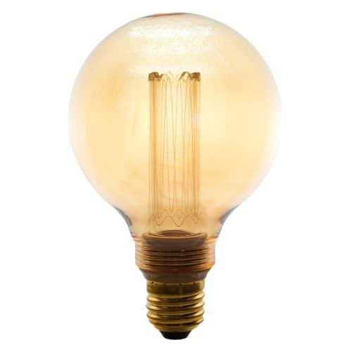 Bec LED decorativ G95 AMBER, 3.5W, dimabil, E27, 120 lm, 1800K