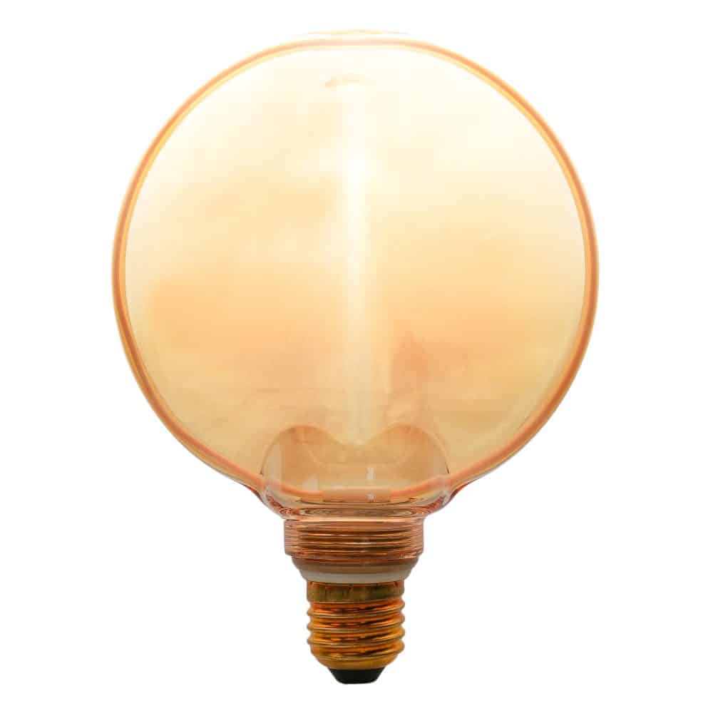 Bec LED decorativ G130 AMBER, 4W, dimabil, E27, 170 lm, 1800K