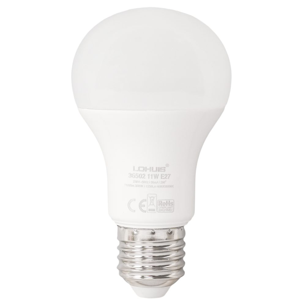 Bec LED cu temperatura de culoare ajustabila A60 11W 3000K/4000K/6500K