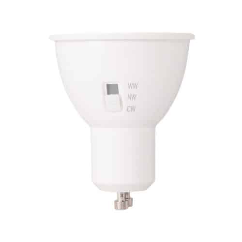 Bec LED cu temperatura de culoare ajustabila GU10 6W -3000K/4000K/6500K