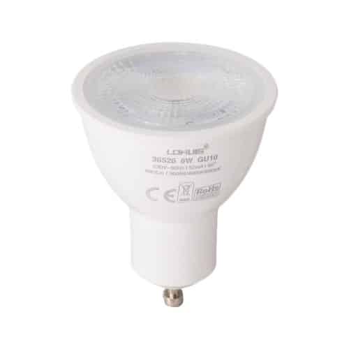 Bec LED cu temperatura de culoare ajustabila GU10 6W -3000K/4000K/6500K