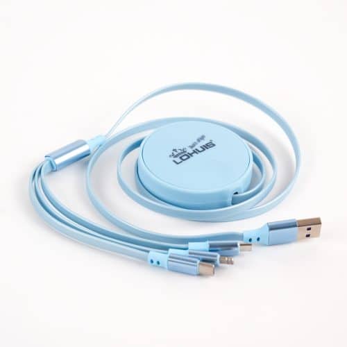 Cablu USB 3in1 1m, USB-C, lighting, micro