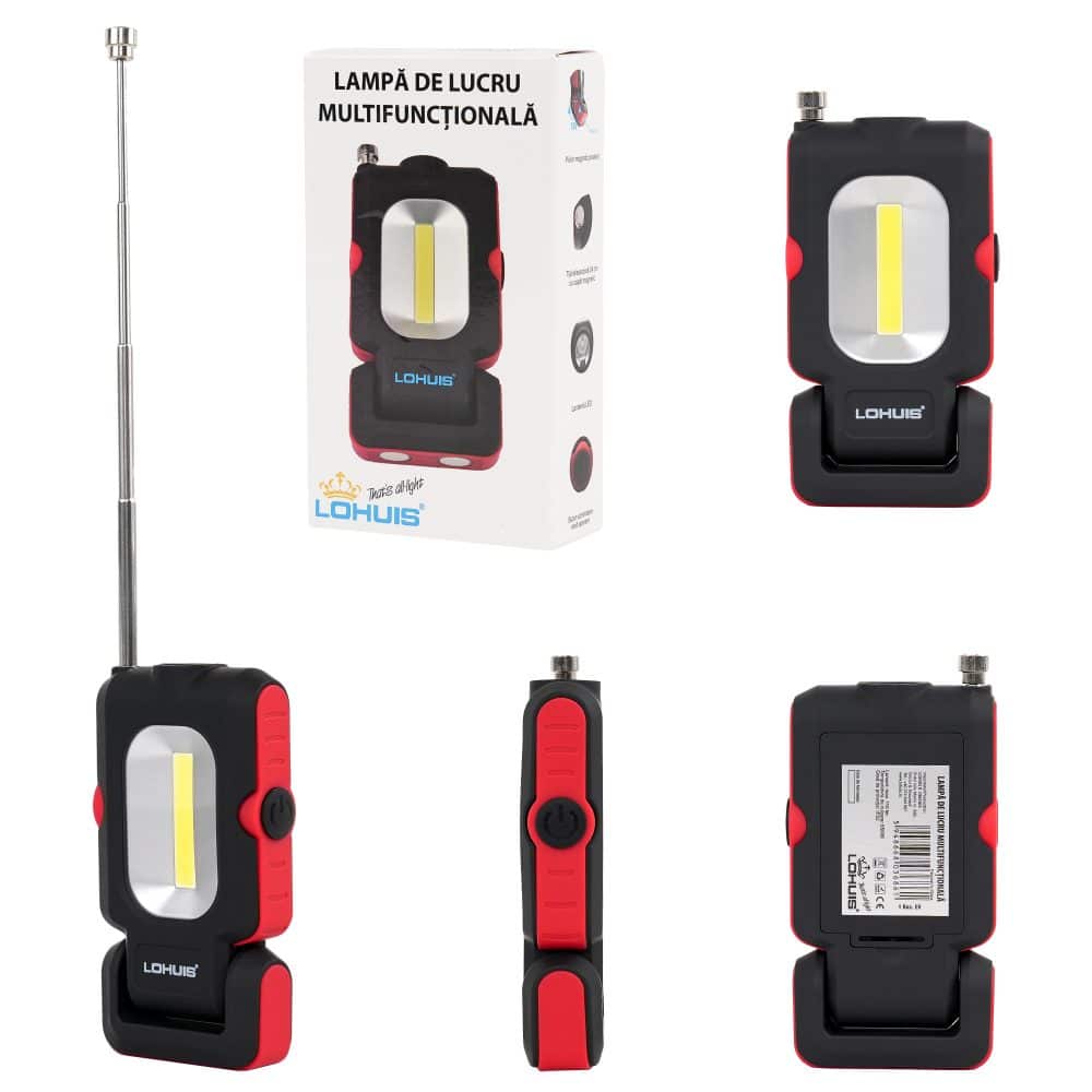 Lampa lucru (lanterna) multifunctionala LED 6500K, 110 lm, LOHUIS
