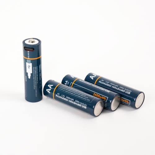 Acumulatori reincarcabili prin cablu USB AA 1.5V 2600mWh 4 buc