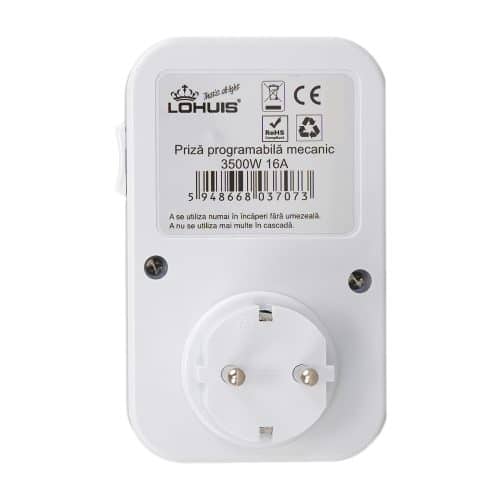 Priza programabila mecanic 3500W 16A HEPOL