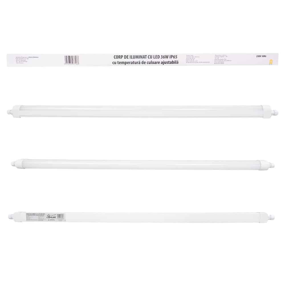 Corp de iluminat cu LED 36W IP65 cu temperatura de culoare ajustabila