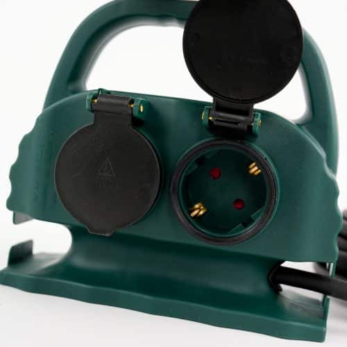 Prelungitor tip tija pentru gradina, 4 prize, IP44, 5m Hepol