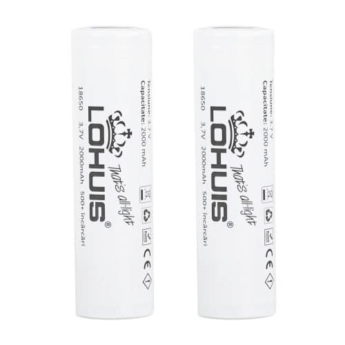 Set 2 acumulatori Li-Ion 2000 mAh, terminal plat