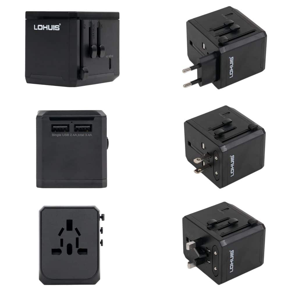 Adaptor de calatorie internațional (US, EU, AUS, UK) Lohuis