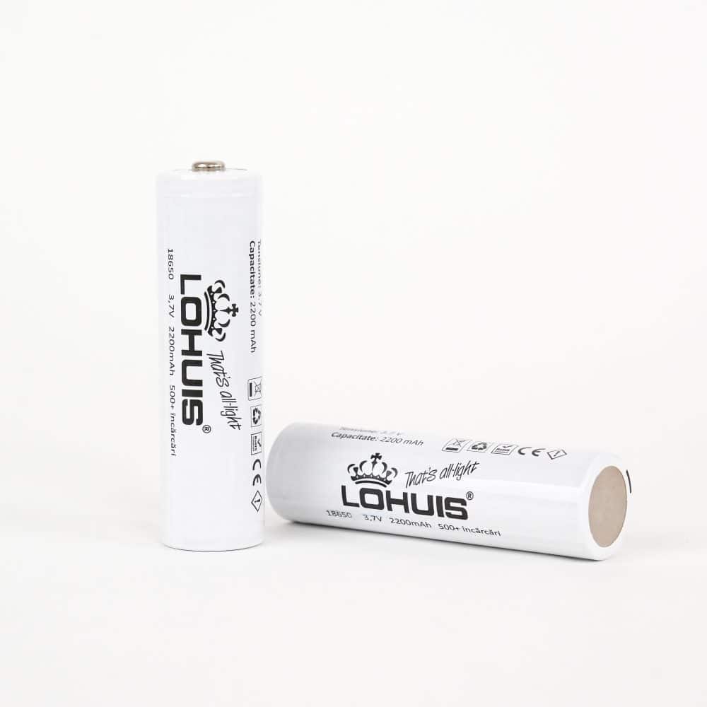 Set 2 acumulatori Li-Ion 2200 mAh, terminal cu varf